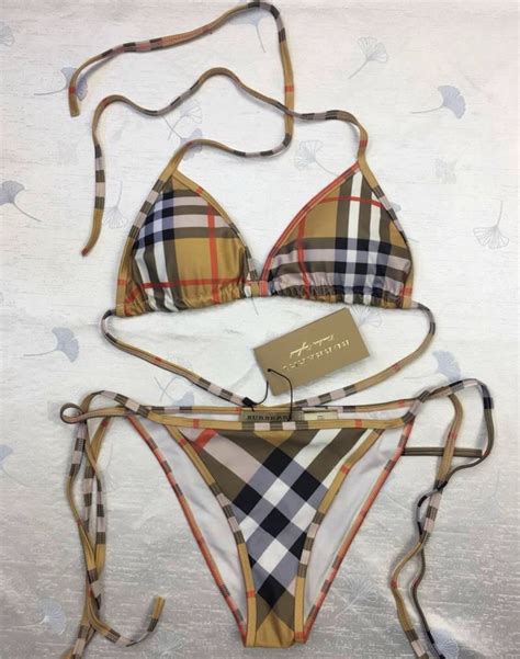 burberry swim suits|Burberry dupe bikini.